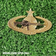 Brivet Brevet Wing Hirbak Utama (1) 100% Brass Gold Plated