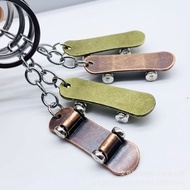 Keychain Skateboard European And American Retro Heavy Metal Element Skateboard Keychain Bag Car Pend
