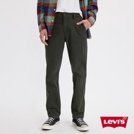 Levis 男款 Chino工作休閒褲 / 後袋蓋摩登設計 / 軍綠 人氣新品