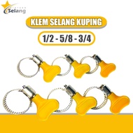 BINTANG Klem Selang 1/2 5/8 3/4 1 Inch Klem Selang Air Stainless Kuping Hose Clamps Klem Selang Gas 