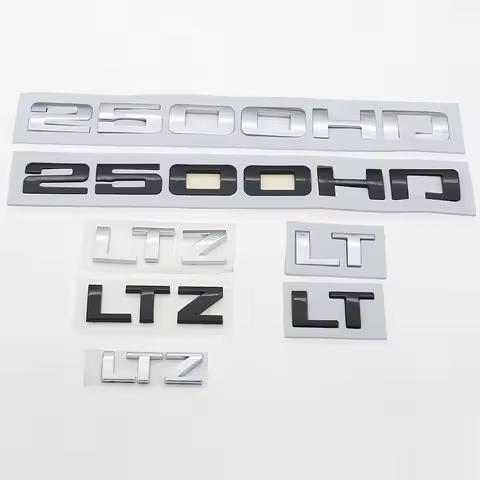 1PC 3D ABS 2500HD LTZ LT Car Logo Side Sticker Tail Bumper Badge Auto Rear Trunk Emblem Decals Styli