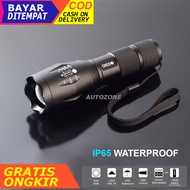 [ BAYAR DITEMPAT ] Paket Senter LED Cree XM-L T6 E17 Super Terang / Senter Berburu Terbaik Paling Te
