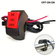 Motorcycle Handlebar Switch Waterproof Indicator On/Off Control 3 Way Driving Swith For Motorcycle