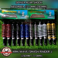 SPYKER REAR SHOCK ABSORBER 1-Set (280MM / 310MM) for Xrm,Wave,Smash,Bonus,Raiderj