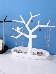 1個創意樹形珠寶盒,展示櫥架專為耳環,項鍊,手鍊,鑰扣,女性家居化妝枱裝飾品