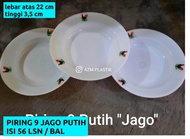 piring plastik 1 lusin murah piring putih piring jago