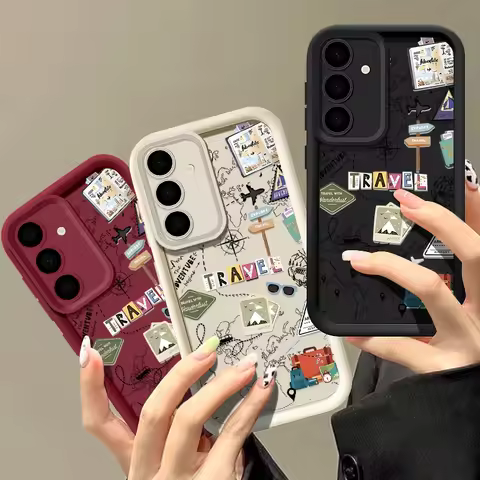 Travel Map Pattern Phone Case for Huawei P50 Nova 9 10 Honor 400 300 200 X7B X7 X8 X8A X8B X8C X9 90