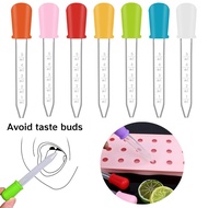 2 Pcs Spill Proof Silicone Tip Dropper 5ml Oral Syringe for Infant Pet Medication Feeding