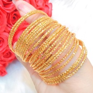 7 small yellow ceramic rings