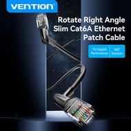 Vention Cat 6A Ethernet Cable Rotate Right Angle Slim Ethernet Patch Cable Double Elbow 10Gbps UTP N