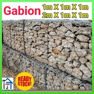 Gabion 1mX1mX1m / 2mX1mX1m (Batu Gurung) Dawai Kasar  2.7mm