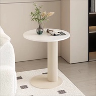 Cream Style Small Coffee Table Small Round Table Sofa Side Table Light Luxury Living Room High-End M