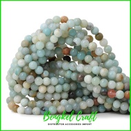 Natural Stone Beads Agate Amazonite 4-10mm Round Natural Diy Bracelet Material