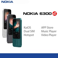 【 Ready Stock】 Original Nokia 6300 4G Feature Phone Dual SIM KaiOS Wifi Multilingual 2.4 Inch FM Radio Bluetooth  Mobile Phone