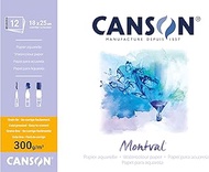 Canson 807-317 Monbal Watercolor Paper Pad, 7.1 x 9.8 inches (180 x 250 mm), Medium 10.6 oz (300 g/m