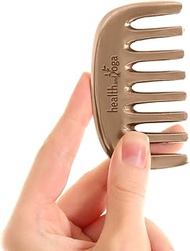 HealthAndYoga™ Kansa Comb - Ayurvedic Healing Bronze Metal Hair Care Accessory - Detox Head Massage 