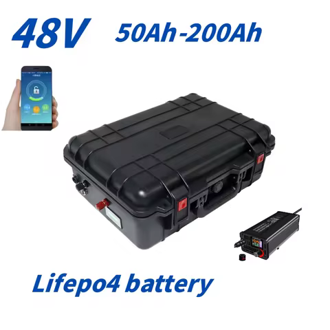 Waterproof 48V 60Ah 80Ah 100Ah 120Ah 150Ah 200Ah Lifepo4 battery for boat gem car boat solar system 