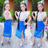 ชุดไทยเด็กผู้หญิง,ชุดไทยประยุกต์,ชุดกระโปรงยาว