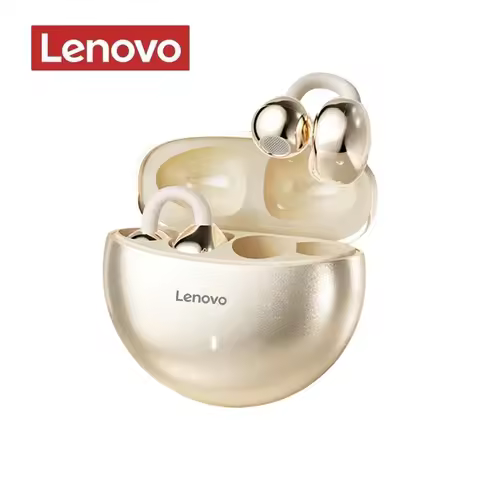 Lenovo Upgraded Dual Bluetooth Earbuds with Berlin 9D Stereo Sound 24H Comfort Fit IPX5 Waterproof &