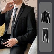 TOP MEN PH 2025 Korean Style Trendy Casual Suit Tops And Pants Set For JS Prom, Valentine, Wedding
