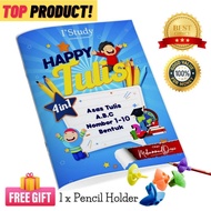 Buku rujukan Prasekolah Buku Belajar Tulis : Happy Tulis (Latihan Menulis/teknik asas Menulis)