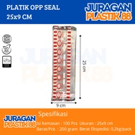 OPP Plastic 7x25 / 8x25 / 9x25 / 10x25 / 11x25 / 12x25 / Clear Seal Contents 100 Sheets / Adhesive G