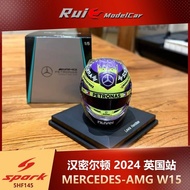 1: 5 Spark Hamilton 2024 British Helmet Model Benz AMG W15 F1 Car Model Merchandise