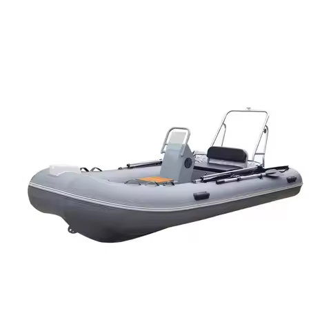 13ft 390cm Aluminum Hull PVC Hypalon Inflatable Rigid RIB Rowing Boat