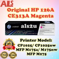 Original HP 126A/ CE313A Magenta Toner Cartridge for HP LaserJet Printer CP1025/CP1025NW/M175a/M175n