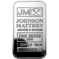 [COD]Johnson Matthey 1 oz .999 Silver Bar BU (in sealed plastic)