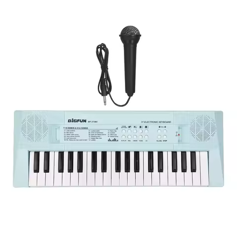 Electronic Piano with Mini Keyboard 37-Key Electronic Keyboard Piano Children' s Piano Pink