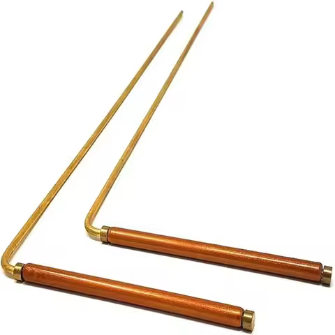 2PCS Brass Divining Rod Metal Detector For Divination Treasure Hunting Tool Dowsticks For Treasure H