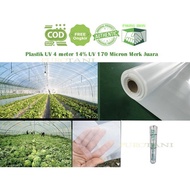 Plastik atap UV 14% lebar 4M tebal 170 micron green house hidroponik t