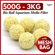 ITOSHI Aquarium Filter Media Ball Aquarium Bio Ball For Housing Bacteria Guppy Ikan Louhan KOI