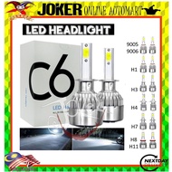 2 Pcs C6 LED Original Headlight Car Motor COD LED H1 H3 H4 H7 H8 H11 HB3 9005 HB4 9006 Fog Light Bul
