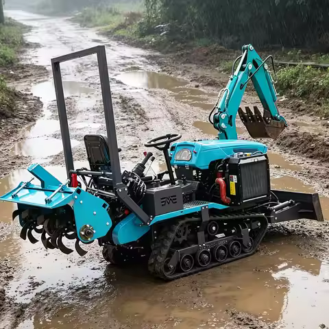 Customized Export 35HP Crawler Tillage Machine, Tractor Rotary Tiller, Mountain & Hilly Plowing Mach
