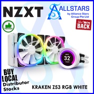 (ALLSTARS : We are Back PROMO) NZXT Kraken Z53 RGB (White) 240mm Liquid Cooler with LCD Display / support LGA1700 / AIO Cooler (RL-KRZ53-RW) (Warranty 6years with TechDynamic)