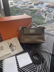 Hermes mini 2424 PHW Etoupe + D0