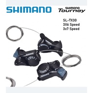 Shimano Shifter TX30-7 Basikal Derailleur Shifter 7 Gears 21 Speed MTB Bicycle Shifter Speed Adjustm