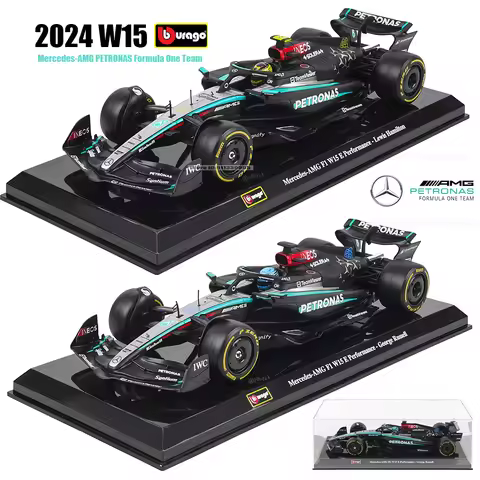 Bburago 1:24 2022~2024 Mercedes-AMG W15 44# Hamilton 63# Russell F1 series various styles Red Bull F