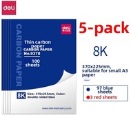Deli Blue Thin Copy Paper A4 Double Side Writing Paper 16K Handwritten Xerox Paper Red 48K Transpare
