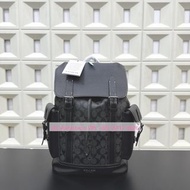 Coach men 42*30cm backpack school bag 男裝撞色翻蓋抽繩背包 背囊 書包 @celefashion 返工袋