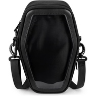 STEAMEDBUN Ita Coffin Purse with Insert Gothic Crossbody Bag for Halloween
