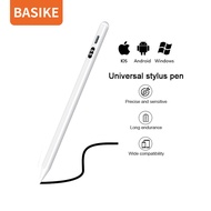 Basike ปากกาแท็บเล็ต ปากกาทัชสกรีน ปากกาสไตลัส Capacitive โชว์เปอร์เซนต์แบตเตอรี่ พื้นผิวดูดซับแม่เหล็ก สำหรับandroid/samsung/iphone/ipad หรือแท็บเล็ตได้หมดมือถือจอทัชสกรีน