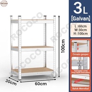Kệ Sắt V Lỗ 5/4/3 Tầng 200cm-Kệ Sắt Đa Năng Đựng đồ