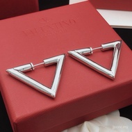 Glossy Triangle Brass Material Earrings B2M8