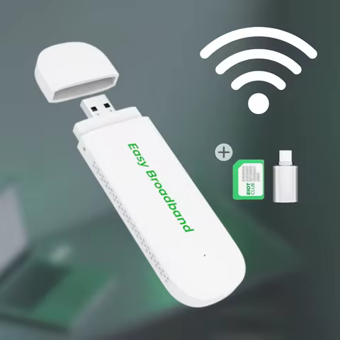 EIOTCLUB 4G LTE USB Modem with SIM Card Portable Internet Stick Mobile Hotspot Network Adapter WiFi 