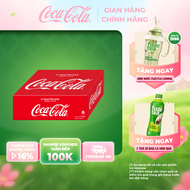 [HOẢ TỐC HCM] Thùng/Lốc 24 Lon Mi-nhon Nước Ngọt Giải Khát Có Ga Coca-Cola Vị Nguyên Bản Original 23