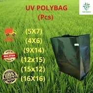 (Pcs) UV Polybag (inci) Polibag Tebal Nursery Plantation Bag Biji Benih Vegetable Seed Pokok Bunga Tanah Tray Peatmoss