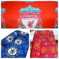 Cadar Bola Liverpool Chelsea MU Fitted Bedsheet Single 3 in 1 Single Set Comforter 4 in 1 Queen 4 in